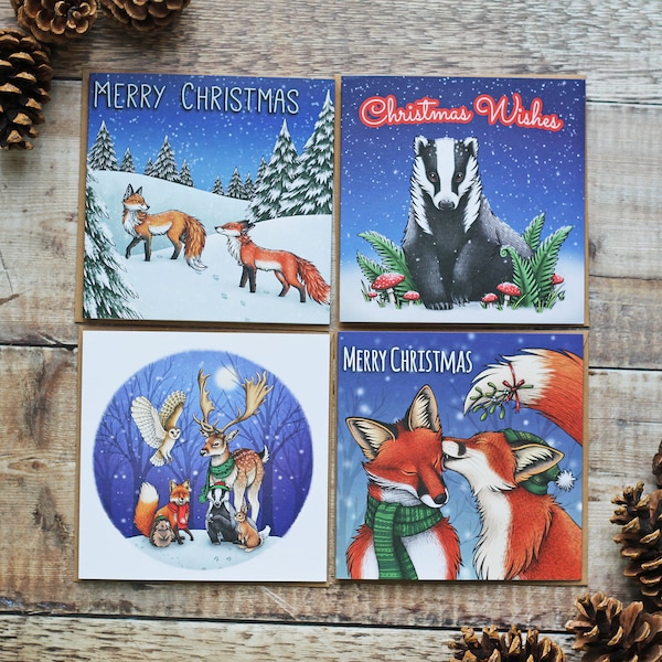 Wildlife Christmas Card 8 Pack + donation to Lower Moss Wood Wildlife Hospital