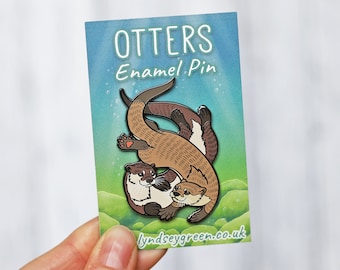 Otters Hard Enamel Pin Badge