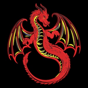 Majestic Red Dragon Embroidery Design, Powerful Dragon Machine Embroidery File, Fierce Dragon Embroidery Collection, Dragon Lover Embroidery
