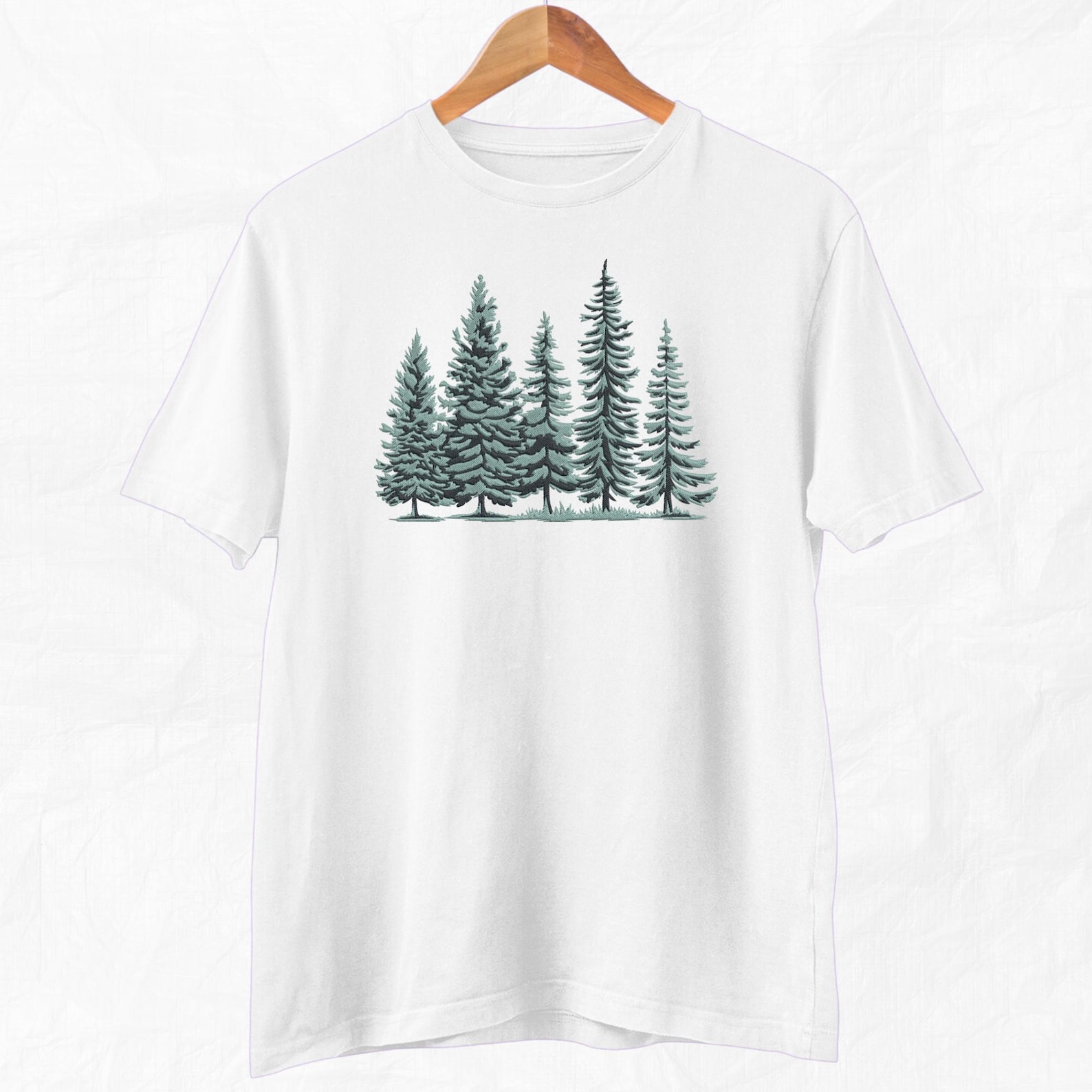 Pine Forest Embroidery Design, Forest Pine Trees Machine Embroidery ...