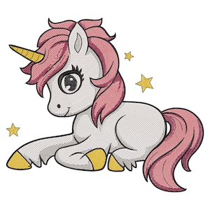 Adorable Unicorn Embroidery Design, Unicorn Machine Embroidery Design, Christmas Unicorn Embroidery File, Cute Unicorn Embroidery
