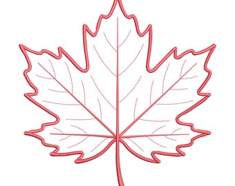 Maple Leaf Embroidery Design, Autumn and Thanksgiving Machine Embroidery File, Instant Download