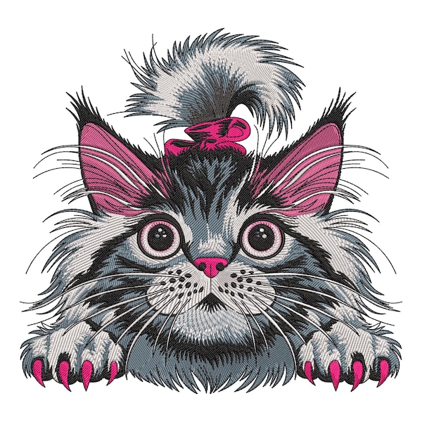 Grappige kat borduurwerk ontwerpen, zwarte katten machine borduurbestand, grappige speelse kat borduurwerk ontwerpbestanden