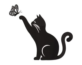 Disegno da ricamo gatto nero, file da ricamo a macchina gatti neri, file da ricamo alla moda per gli amanti dei gatti