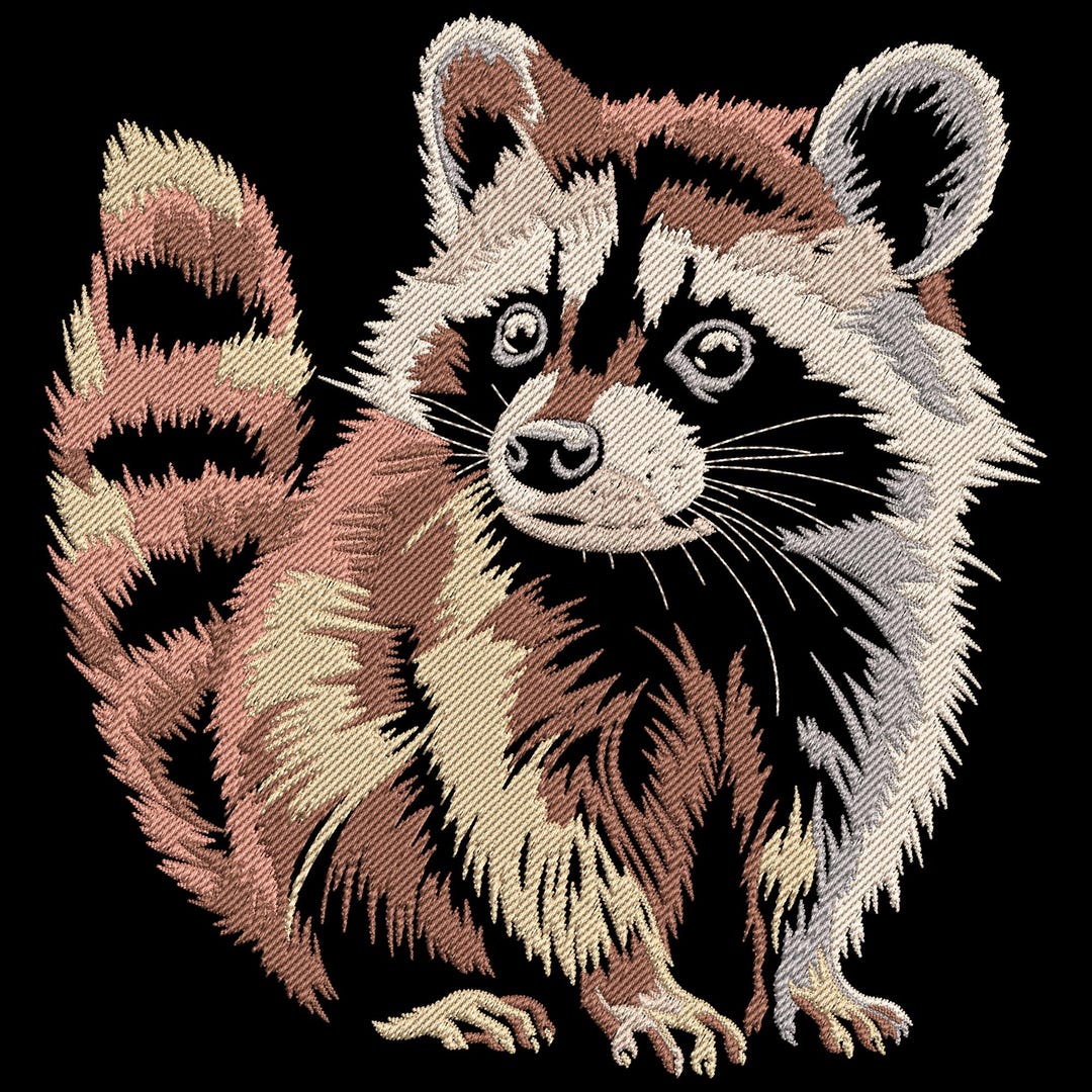 Baby Racoon Design Adorable Raccoon Embroidery Design, Cute Raccoon Embroidery Files - Etsy