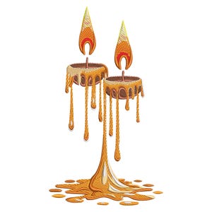 Kerzenlicht Stickdatei, Weihnachtsdekoration Stickdatei, Stickdatei Kerze Flamme Stickmuster