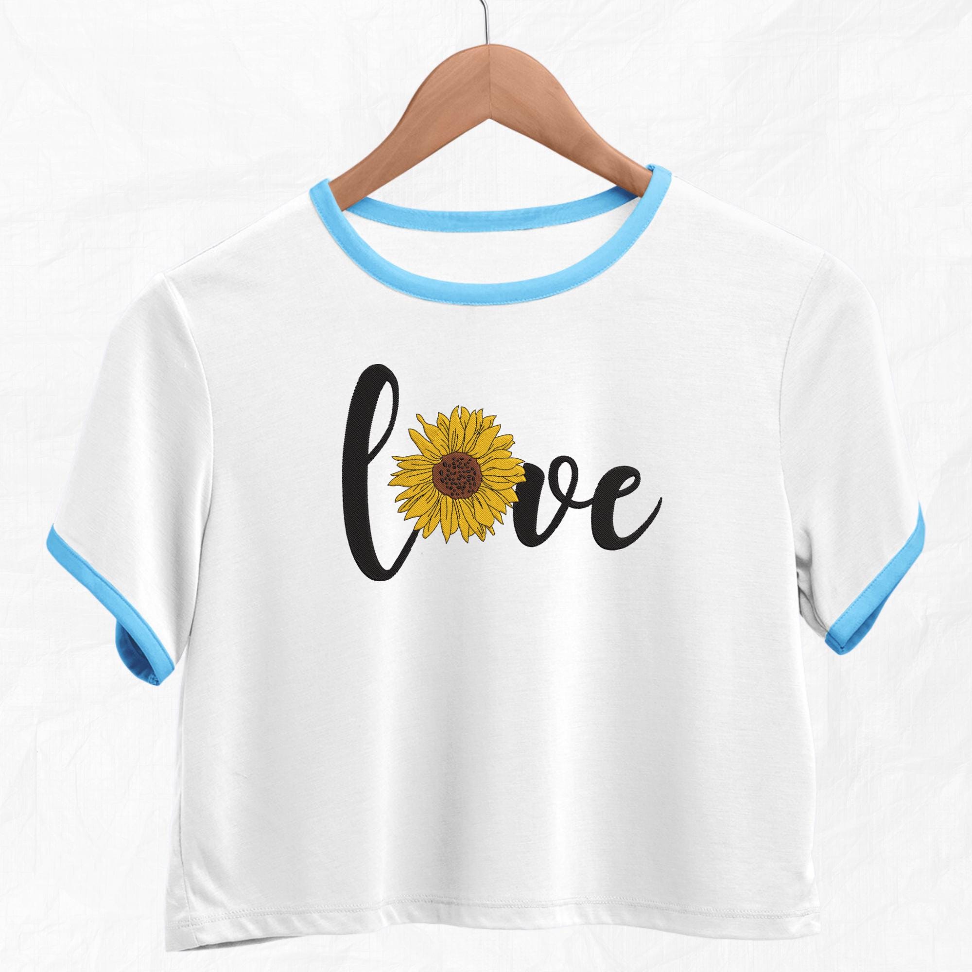 Sunflower Love Embroidery Design, Machine Embroidery Design
