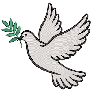 Peace Dove Embroidery Design, Bird Machine Embroidery File, Machine Embroidery Design, Dove mini Wedding Embroidery File, Peace