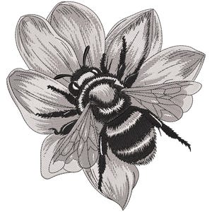 Bee Etching Machine Embroidery Design, Bee Floral Embroidery File, Machine Embroidery Design, Bee wreath embroidery design