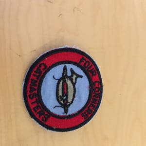 vintage fishing patch , cat fishing&quot;cat masters four corners&quot;,new old stock, 1970&#39;s