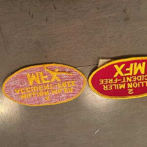 vintage  trucking patch ,MFX  ,2 million mile safe driving, 60&#39;S