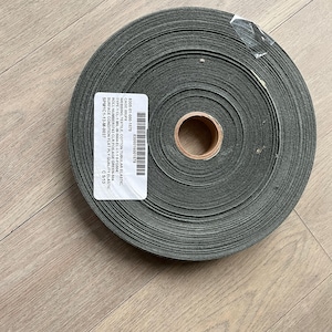 Webbband, vintage lövgrön färg, 100 meter ny gammaldags COT TUBULAR ELASTIC, 2013