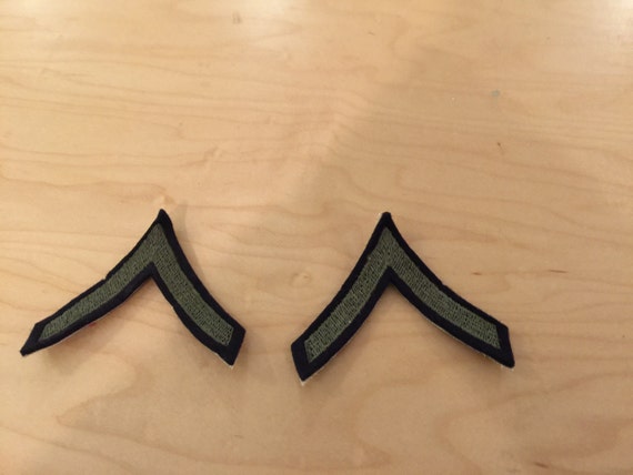 ww2 patch,private first class. set of 2, new old … - image 1