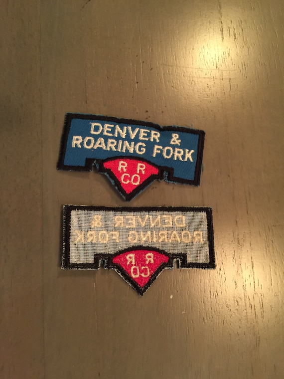 vintage railroad patch, denver& roaring fork RR C… - image 1