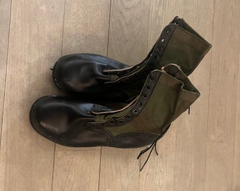 US Military Vintage Vietnam Spike Protective Jungle Boots OD  display picture 1