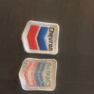 Vintage Patch Chevron Oil Gas felt sew on free shipping Vintage Patch Chevron Oil Gas felt sew on free shipping