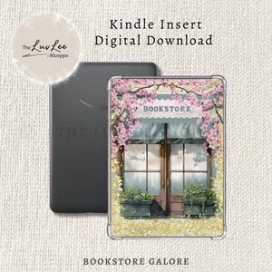 Printable Kindle Clear Case Insert | Bookstore Insert | Cottage Style Kindle Insert |Kindle Insert | Kindle Aesthetic | Bookish |