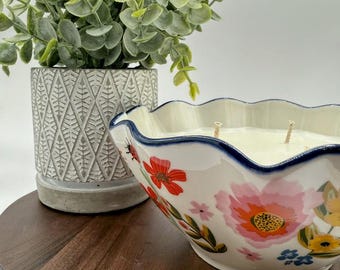Floral 10 oz. bowl candle - Chamomile tea scent