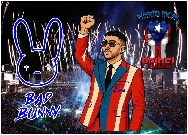T-shirt Bad Bunny Puerto Rican Pride - Etsy