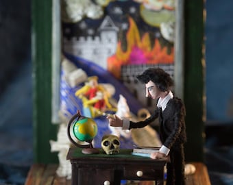Handmade Nick Cave Songbox: Polymer Clay Mixed Media Art