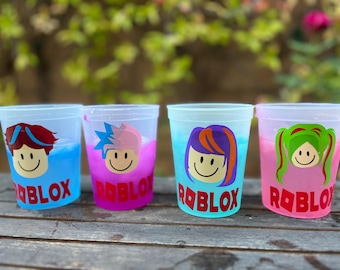 Custom Color Changing Gamer Cup – Video Game Character Birthday Party Favor | Personalized Avatar Cup for Kids | Reusable Cup