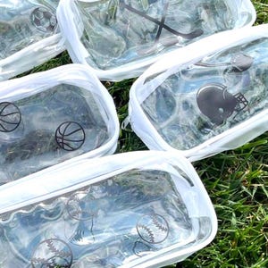 Sport Thema Beutel Klarbeutel Goody Bag Geschenk Geburtstag Party Favor Team Sport Geschenkidee Hockey Baseball Basketball Fußball Fußball Beutel