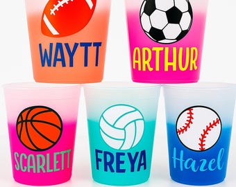 Personalized Sports Color Changing Cup: Party Favor Reusable Cup