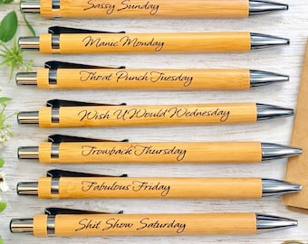 Bamboo Retractable Ballpoint Pen