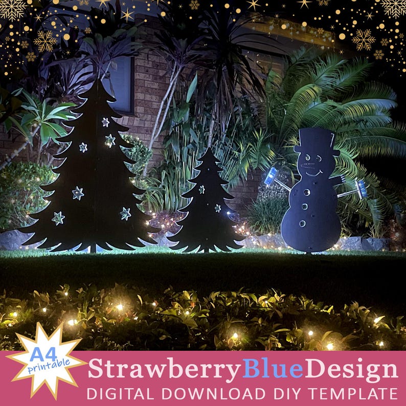 Printable Frosty the Snowman Silhouette Template for Christmas Decor, 1 ...