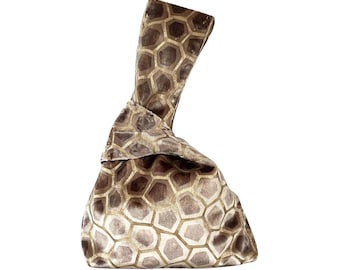 Classic Japanese Knot Bag, Italian Velvet, Silk Lined