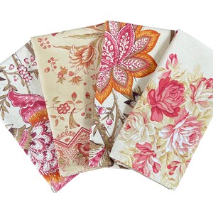 Set of 4 (four) Reusable Cotton Dinner Napkins