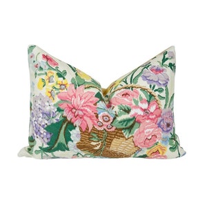 14&quot; x 20&quot; vintage cotton floral lumbar pillow cover