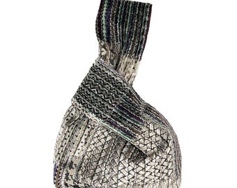 Classic Japanese Knot Bag, Italian Cut Velvet