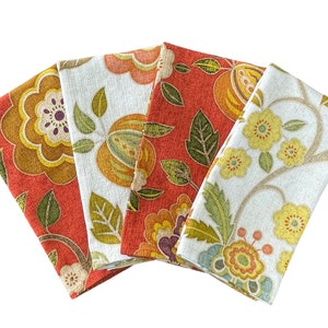 Set of (four) Large Reusable Cloth Napkins