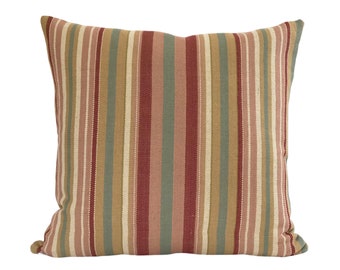 20" square striped pillow cover