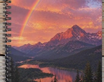Mountain Sunset Spiral Notebook