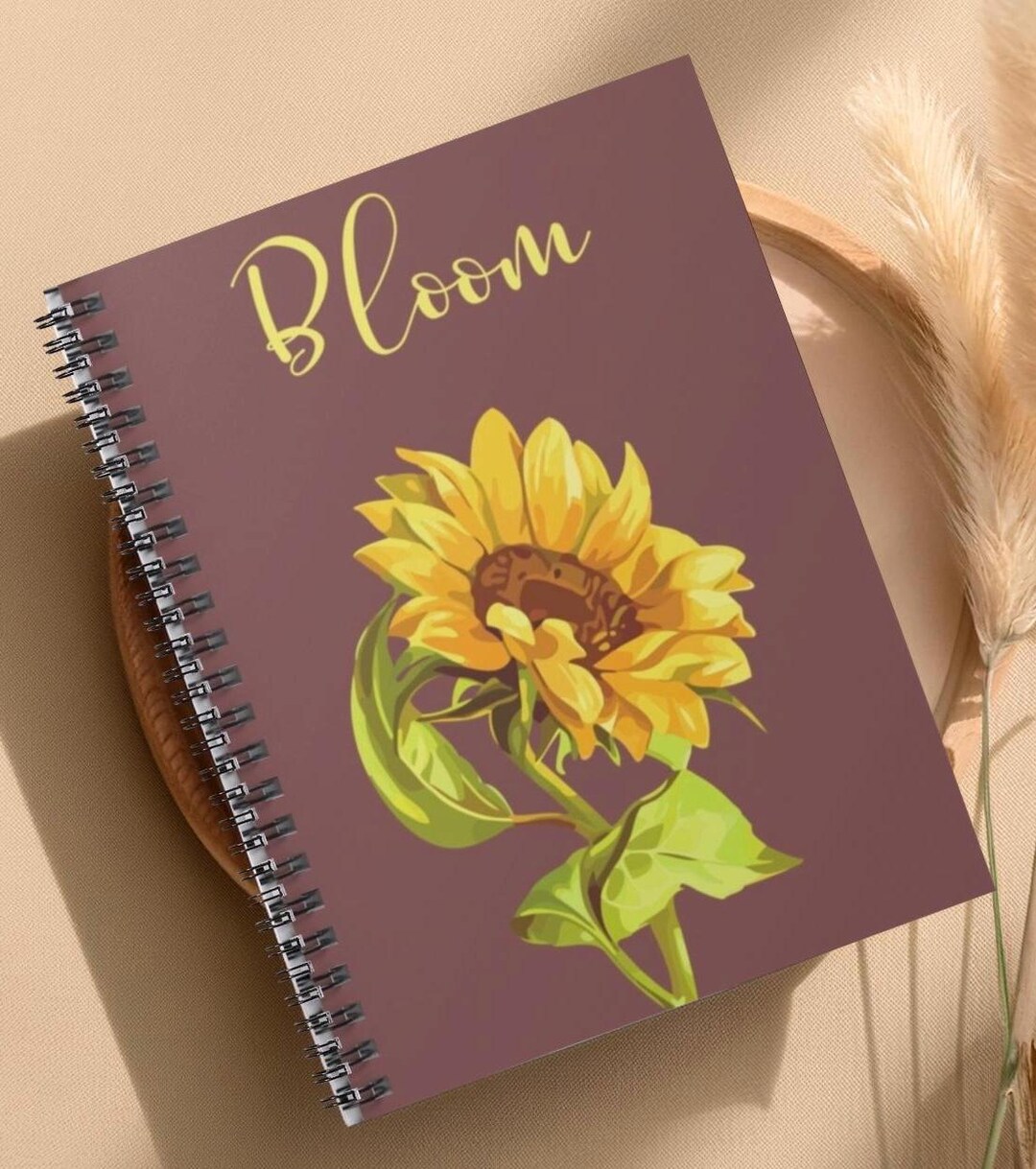 Sunflower Bloom Spiral Notebook | Ruled Journal - Etsy