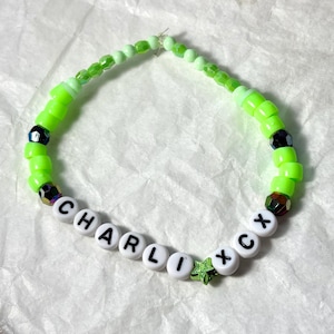 Charli XCX Friendship Bracelet – Brat Era Inspired Jewelry, Handmade Rave Accessory