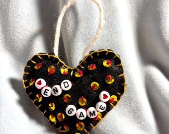 Handmade Felt Heart Ornament – reputation