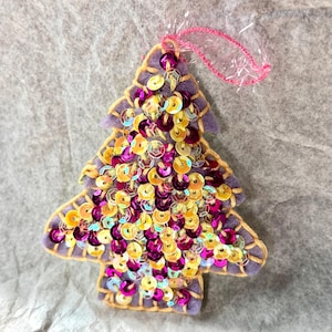 Handmade Felt Christmas Tree Ornament – Embroidered Holiday Decoration