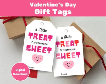 Editable Valentine Gift Tags, Printable Classroom Valentines Cards for School Kids