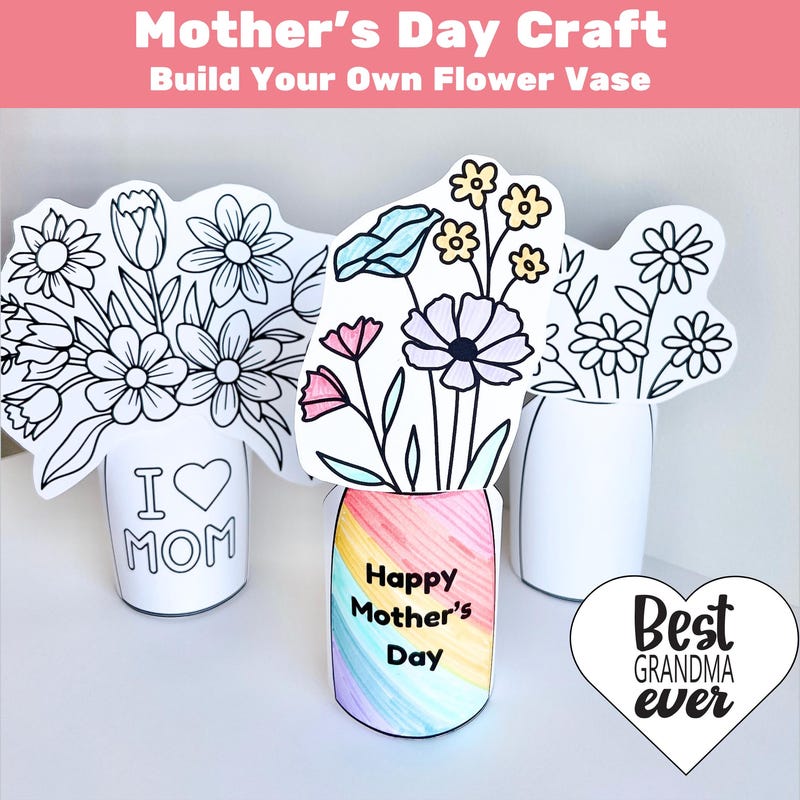 Printable Vase Templates - Etsy