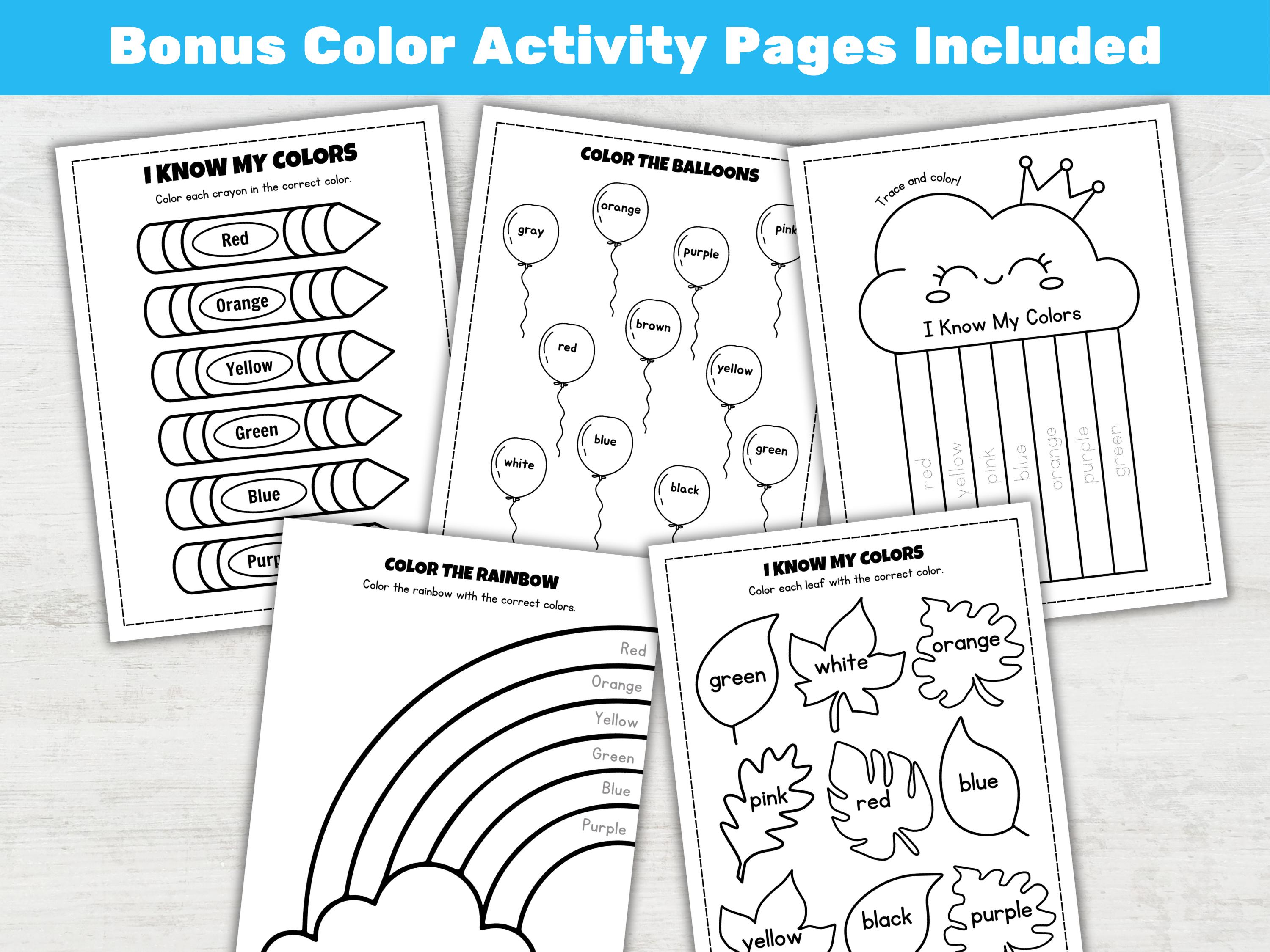 28 Color Learning Printable Worksheets for Early Learning Preschool ...