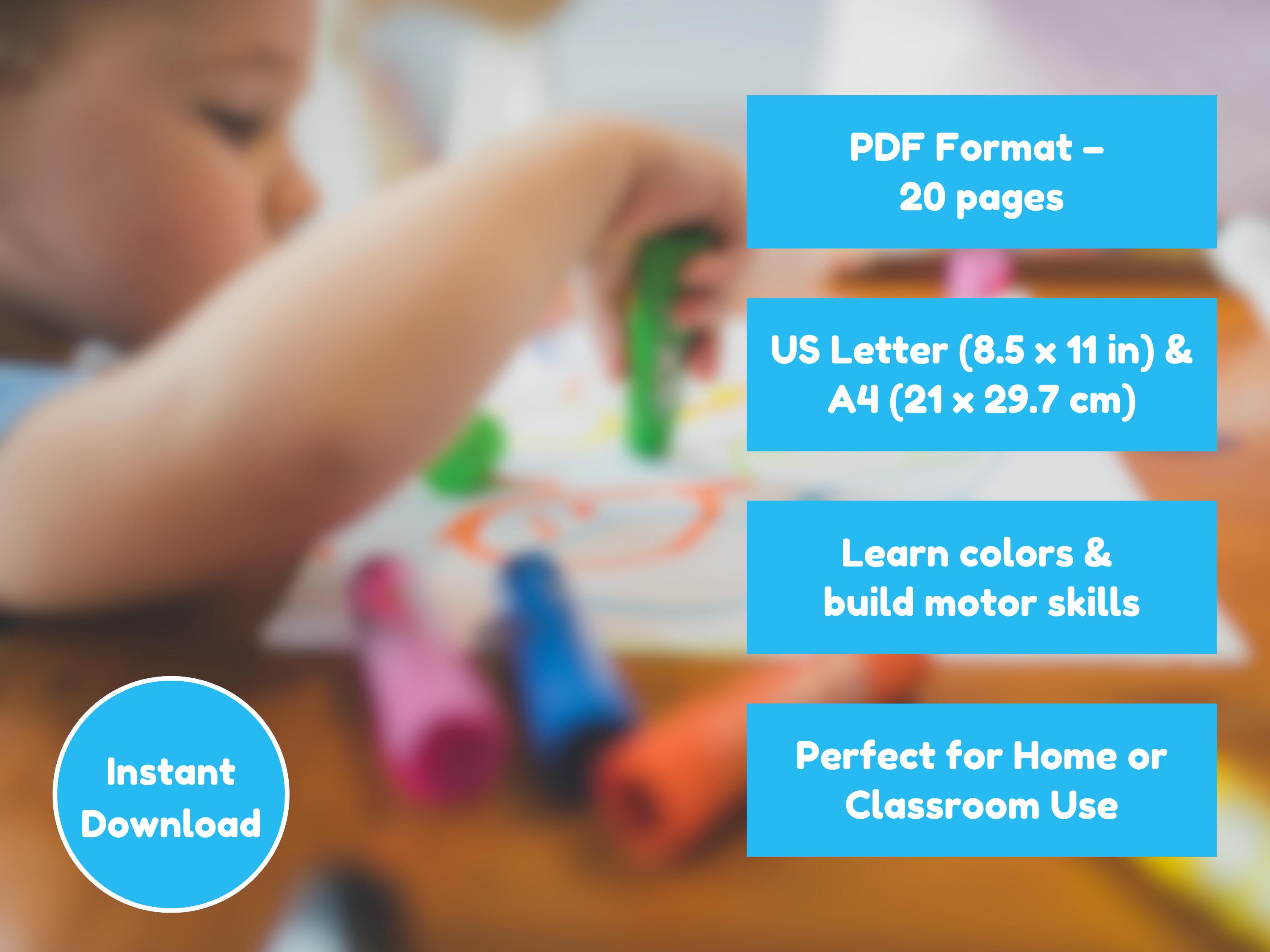 20 Learn Colors Worksheets for Preschool Printable Practice Activity ...