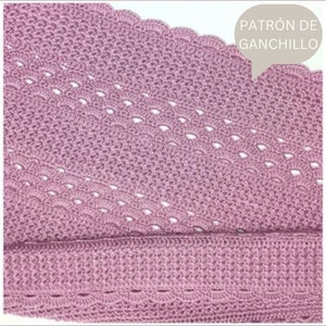 Patrón de manta para bebé Olas y Remolinos in español