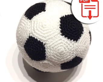 Soccer Ball Crochet Pattern PDF Digital Download, Football Toy Amigurumi