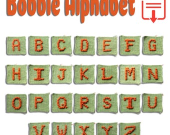 Bobble Popcorn Stitch Alphabet plus Love and Hugs Crochet Pattern for Baby Afghan Blanket Granny Square