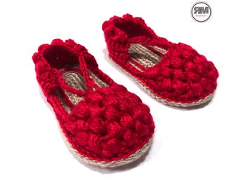 Espadrilles Baby Shoe Crochet Pattern