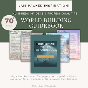 Fantasy Worldbuilding Workbook | Fillable Novel Planner & Writing Template for Authors