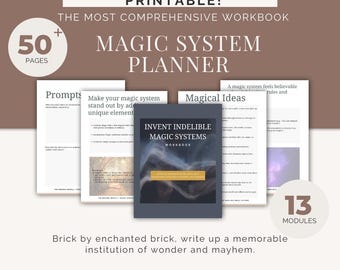 Magische Fantasy Vorlage | Roman-Planer, Autoren-Planer, How to Write, World Building, Kreatives Schreiben, Arbeitsblatt zum Schreiben, Hexe, Fantasy